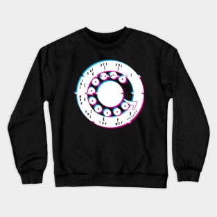 Glitched Out Rotary Phone Crewneck Sweatshirt